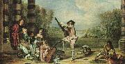 Jean-Antoine Watteau The Music Party Spain oil painting reproduction